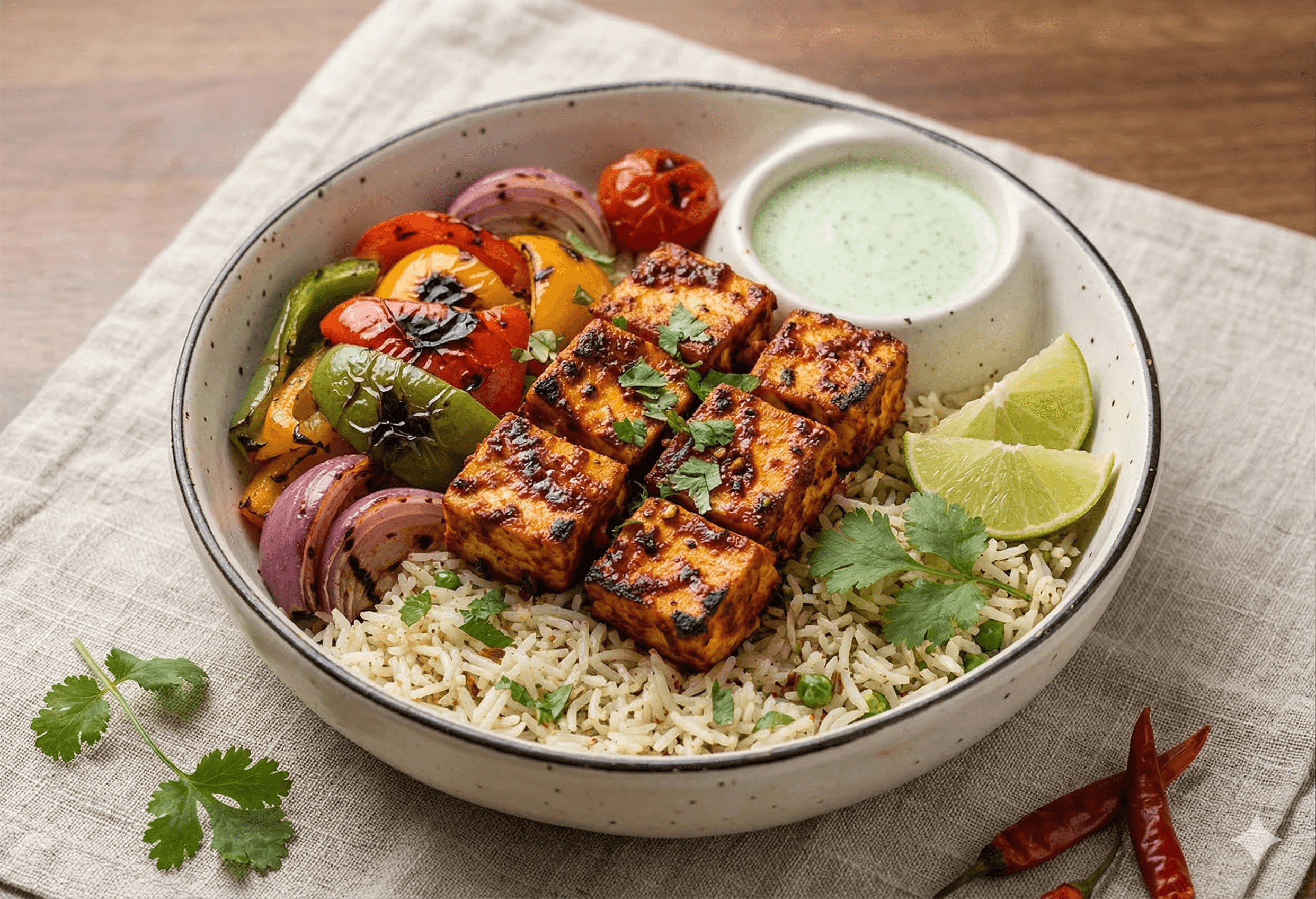 Grilled Peri-Peri Paneer Bowl